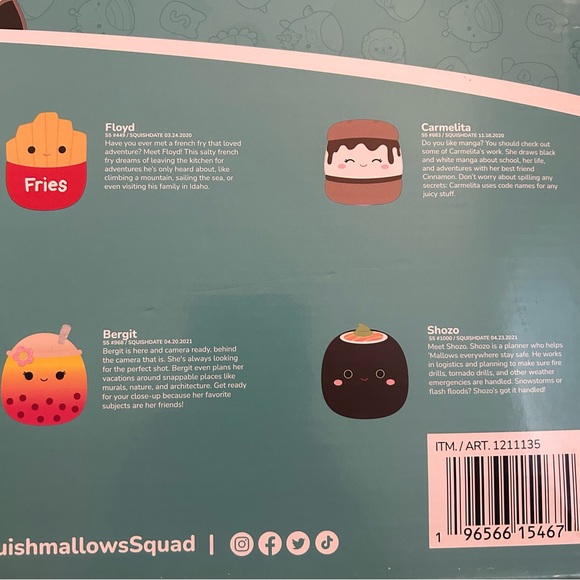 Costco Exclusive 5" Food Squishmallows Mini Plush Set - 8 Pack NIB - Picture 5 of 14